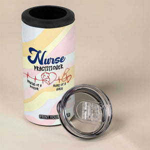 Nurses Practitioner 4 in 1 Can Cooler Tumbler NP Gifts For Women Nursing School TB10 Print Your Wear