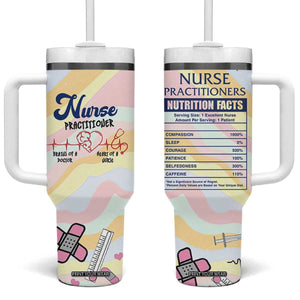 Nurses Practitioner Tumbler With Handle NP Gifts For Women Nursing School TB10 One Size: 40 oz Multicolor Print Your Wear