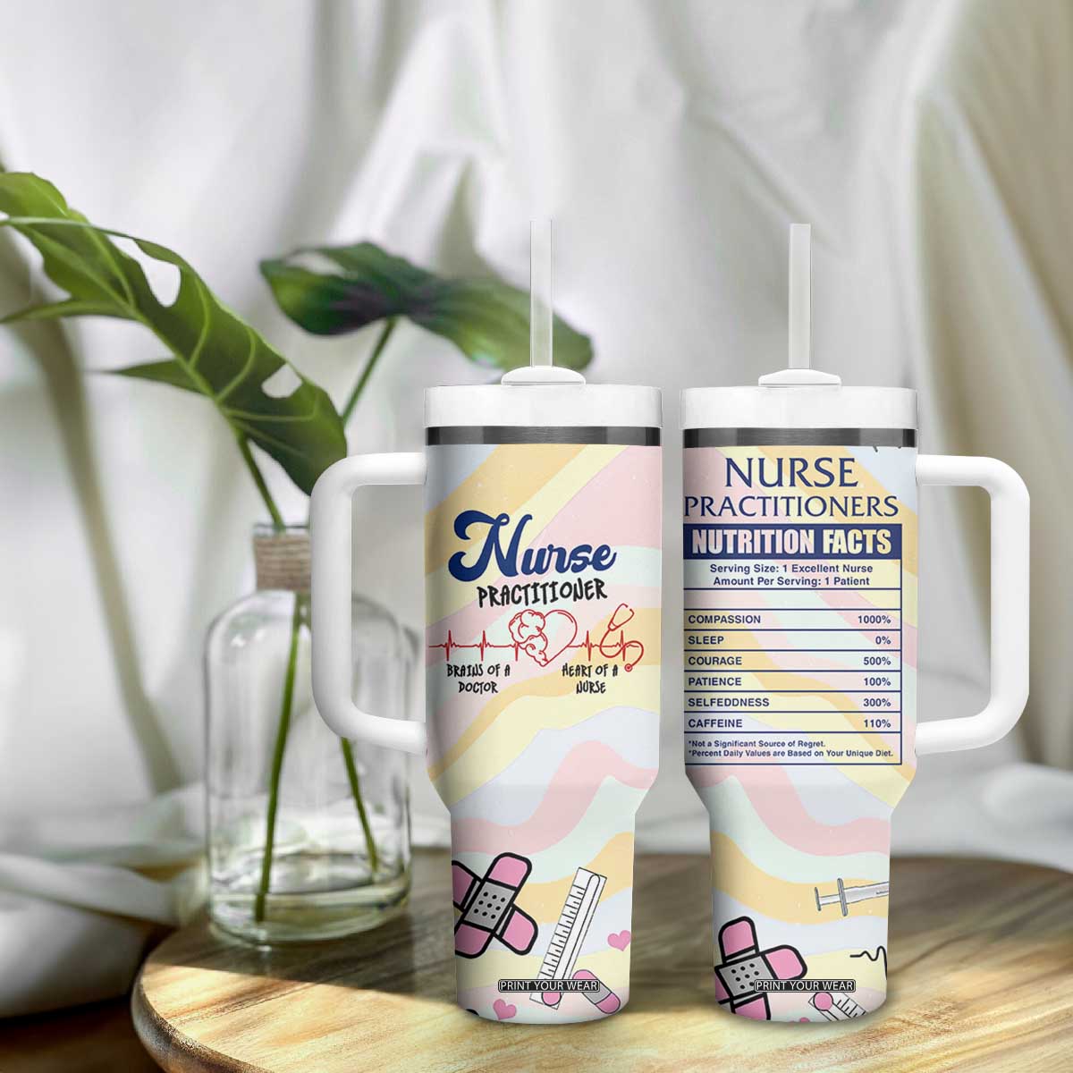Nurses Practitioner Tumbler With Handle NP Gifts For Women Nursing School TB10 Print Your Wear