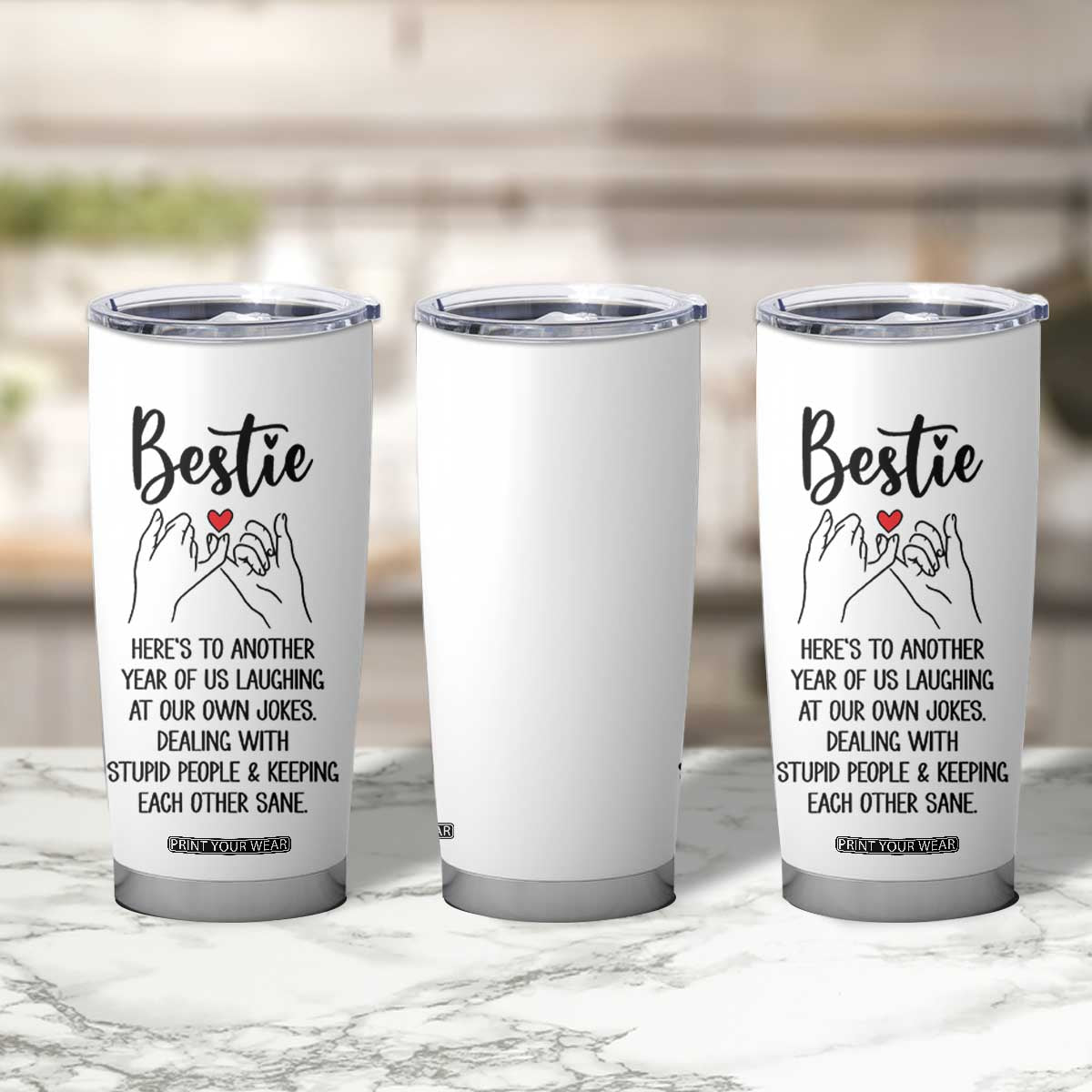 Bestie Gifts Tumbler Cup Funny Best Friend Gift Heres To Another Year Of Us TB10 Print Your Wear