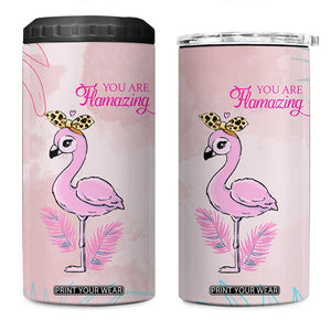 Positive Flamingo Gifts 4 in 1 Can Cooler Tumbler Emotional Support Flamingo Affirmation TB10 One Size: 16 oz Pink Print Your Wear
