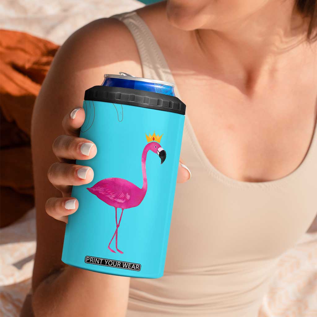 Gifts For Flamingo Lover 4 in 1 Can Cooler Tumbler Positive Flamingo Affirmation Gifts TB10 Print Your Wear