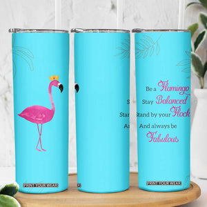 Gifts For Flamingo Lover Skinny Tumbler Positive Flamingo Affirmation Gifts TB10 Print Your Wear