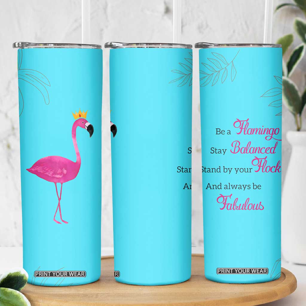 Gifts For Flamingo Lover Skinny Tumbler Positive Flamingo Affirmation Gifts TB10 Print Your Wear