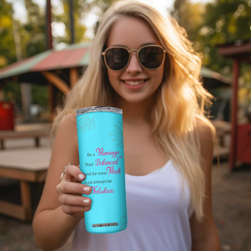 Gifts For Flamingo Lover Skinny Tumbler Positive Flamingo Affirmation Gifts TB10 Print Your Wear