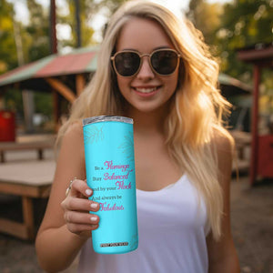 Gifts For Flamingo Lover Skinny Tumbler Positive Flamingo Affirmation Gifts TB10 Print Your Wear