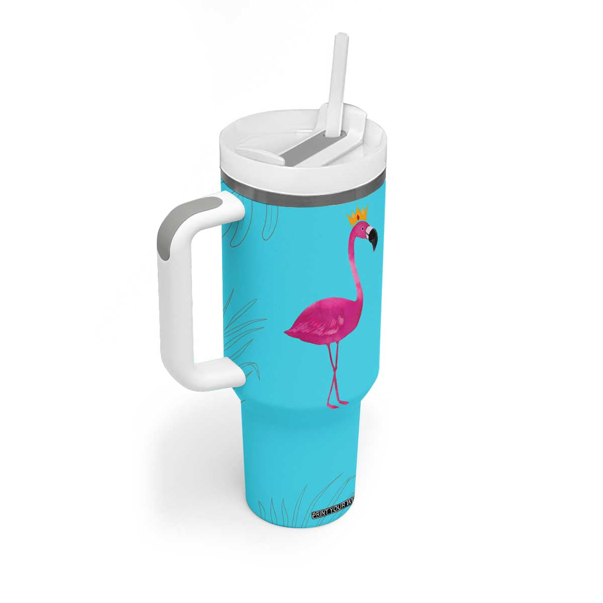 Gifts For Flamingo Lover Tumbler With Handle Positive Flamingo Affirmation Gifts TB10 Print Your Wear