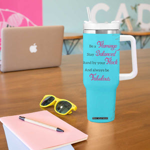 Gifts For Flamingo Lover Tumbler With Handle Positive Flamingo Affirmation Gifts TB10 Print Your Wear