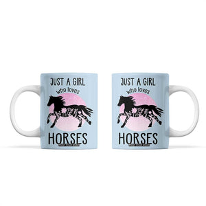 Horse Gifts For Girls Coffee Mug Horse Lovers Equestrian Girls Cowgirl Gift TB10 Blue Print Your Wear
