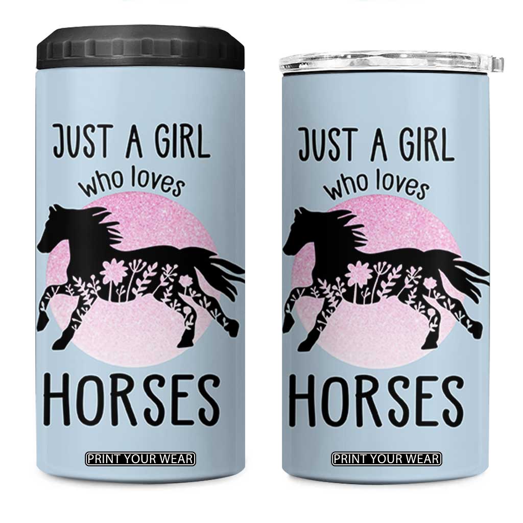 Horse Gifts For Girls 4 in 1 Can Cooler Tumbler Horse Lovers Equestrian Girls Cowgirl Gift TB10 One Size: 16 oz Blue Print Your Wear