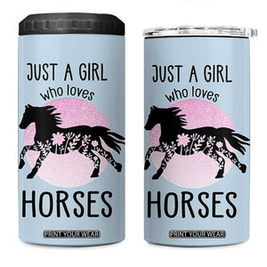 Horse Gifts For Girls 4 in 1 Can Cooler Tumbler Horse Lovers Equestrian Girls Cowgirl Gift TB10 One Size: 16 oz Blue Print Your Wear