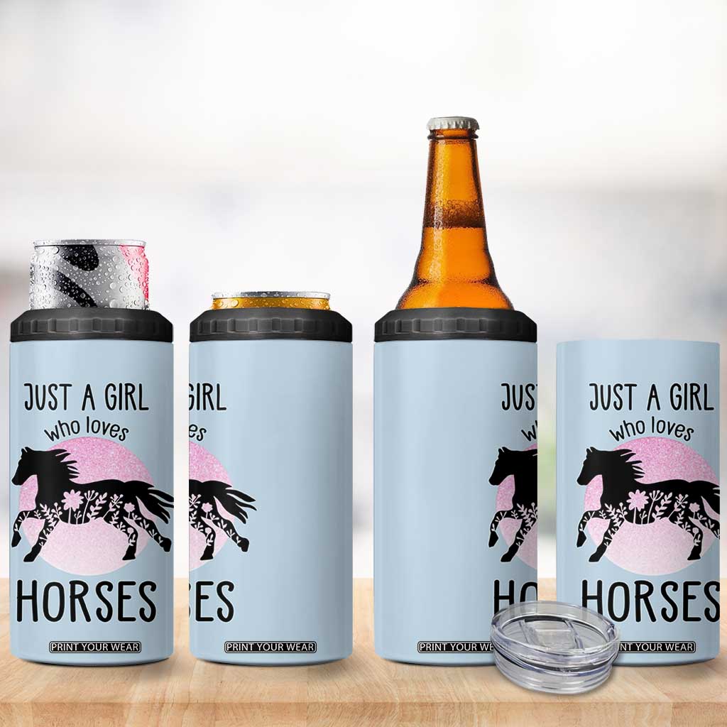 Horse Gifts For Girls 4 in 1 Can Cooler Tumbler Horse Lovers Equestrian Girls Cowgirl Gift TB10 Print Your Wear