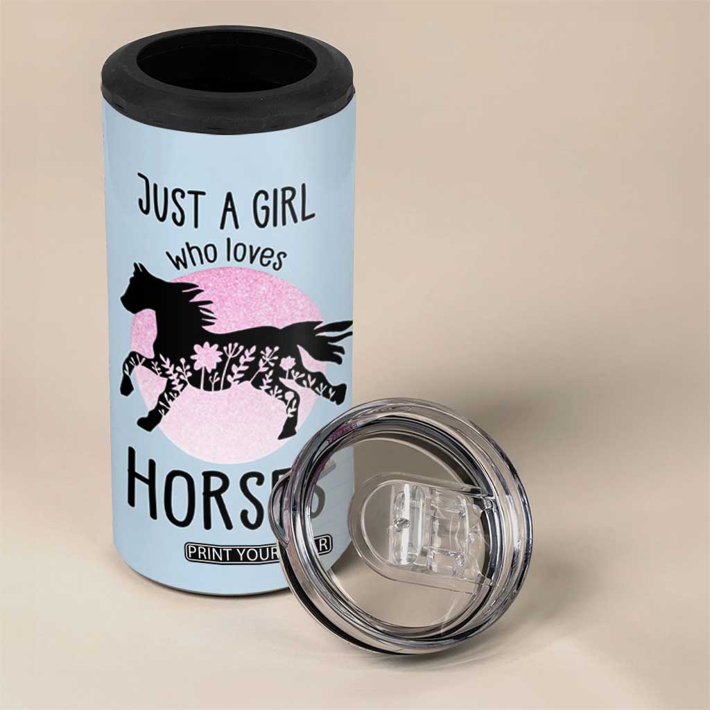 Horse Gifts For Girls 4 in 1 Can Cooler Tumbler Horse Lovers Equestrian Girls Cowgirl Gift TB10 Print Your Wear