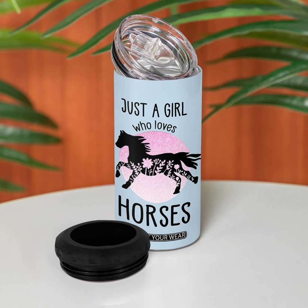 Horse Gifts For Girls 4 in 1 Can Cooler Tumbler Horse Lovers Equestrian Girls Cowgirl Gift TB10 Print Your Wear