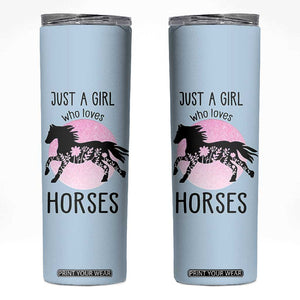 Horse Gifts For Girls Skinny Tumbler Horse Lovers Equestrian Girls Cowgirl Gift TB10 Blue Print Your Wear