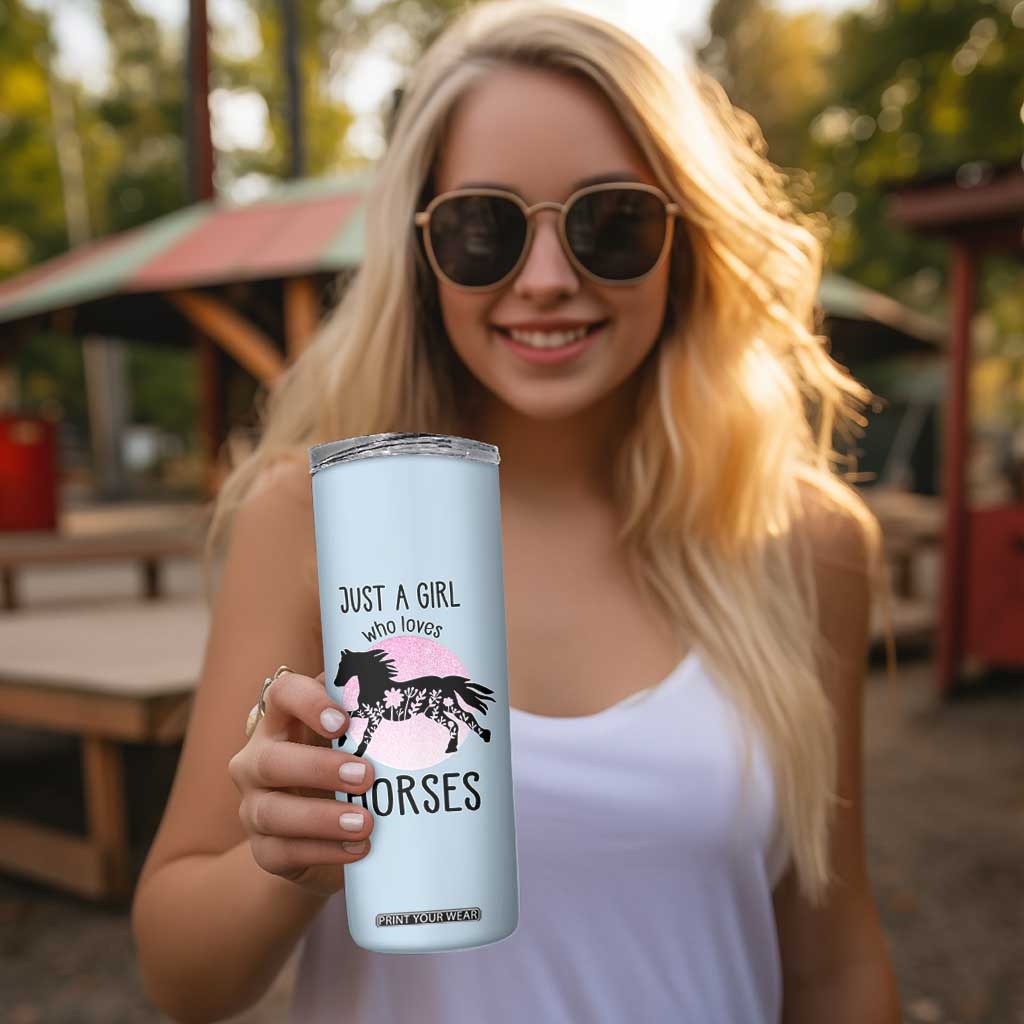 Horse Gifts For Girls Skinny Tumbler Horse Lovers Equestrian Girls Cowgirl Gift TB10 Print Your Wear