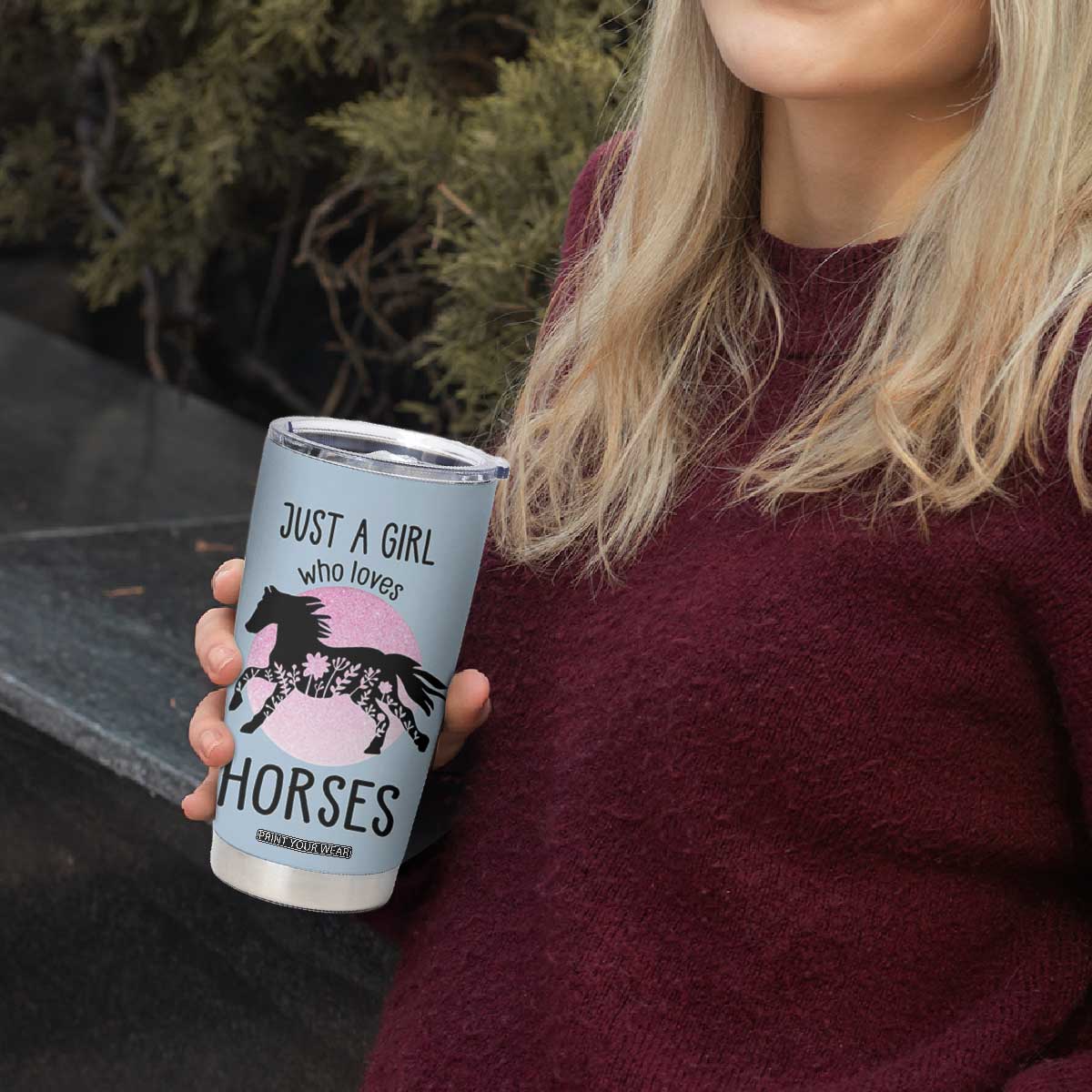Horse Gifts For Girls Tumbler Cup Horse Lovers Equestrian Girls Cowgirl Gift TB10 Print Your Wear