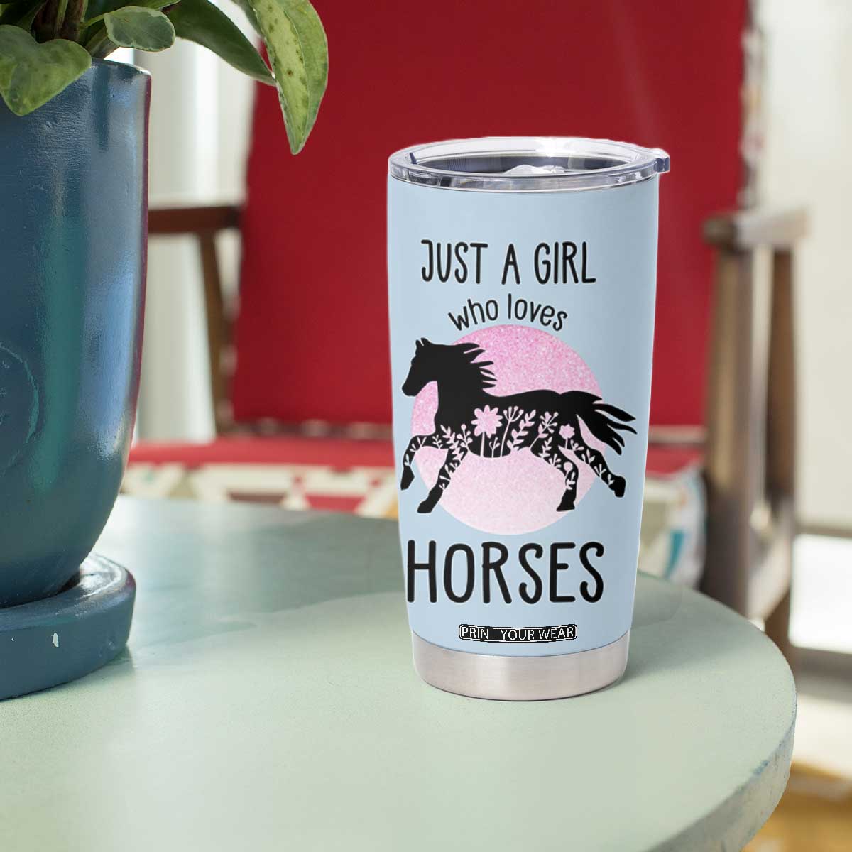 Horse Gifts For Girls Tumbler Cup Horse Lovers Equestrian Girls Cowgirl Gift TB10 Print Your Wear
