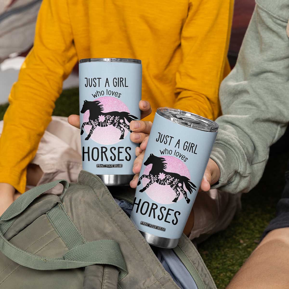 Horse Gifts For Girls Tumbler Cup Horse Lovers Equestrian Girls Cowgirl Gift TB10 Print Your Wear