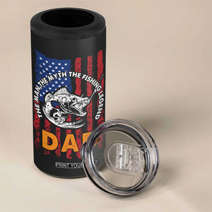 Funny Fishing Fathers Day 4 in 1 Can Cooler Tumbler I Can't Work Today My Arm Is In A Cast Dad Gifts TB10 Print Your Wear