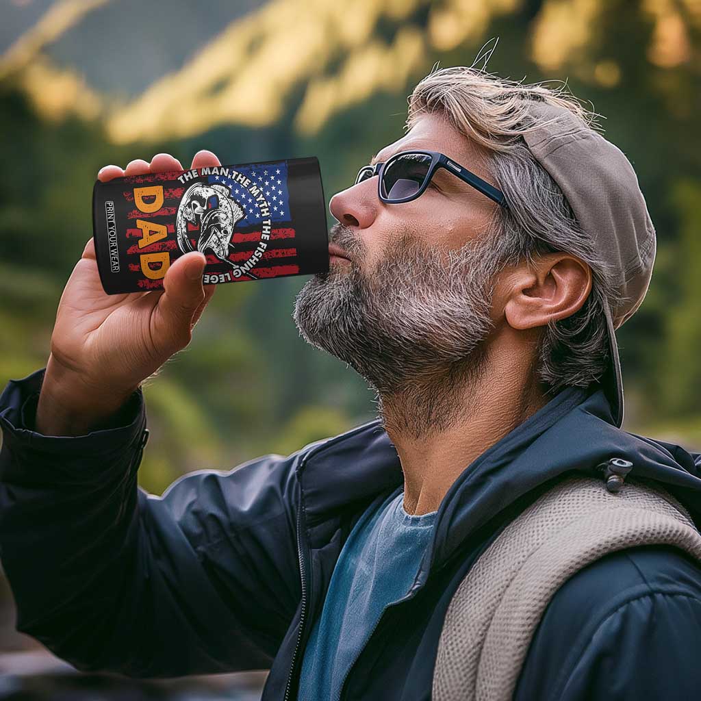Funny Fishing Fathers Day 4 in 1 Can Cooler Tumbler I Can't Work Today My Arm Is In A Cast Dad Gifts TB10 Print Your Wear