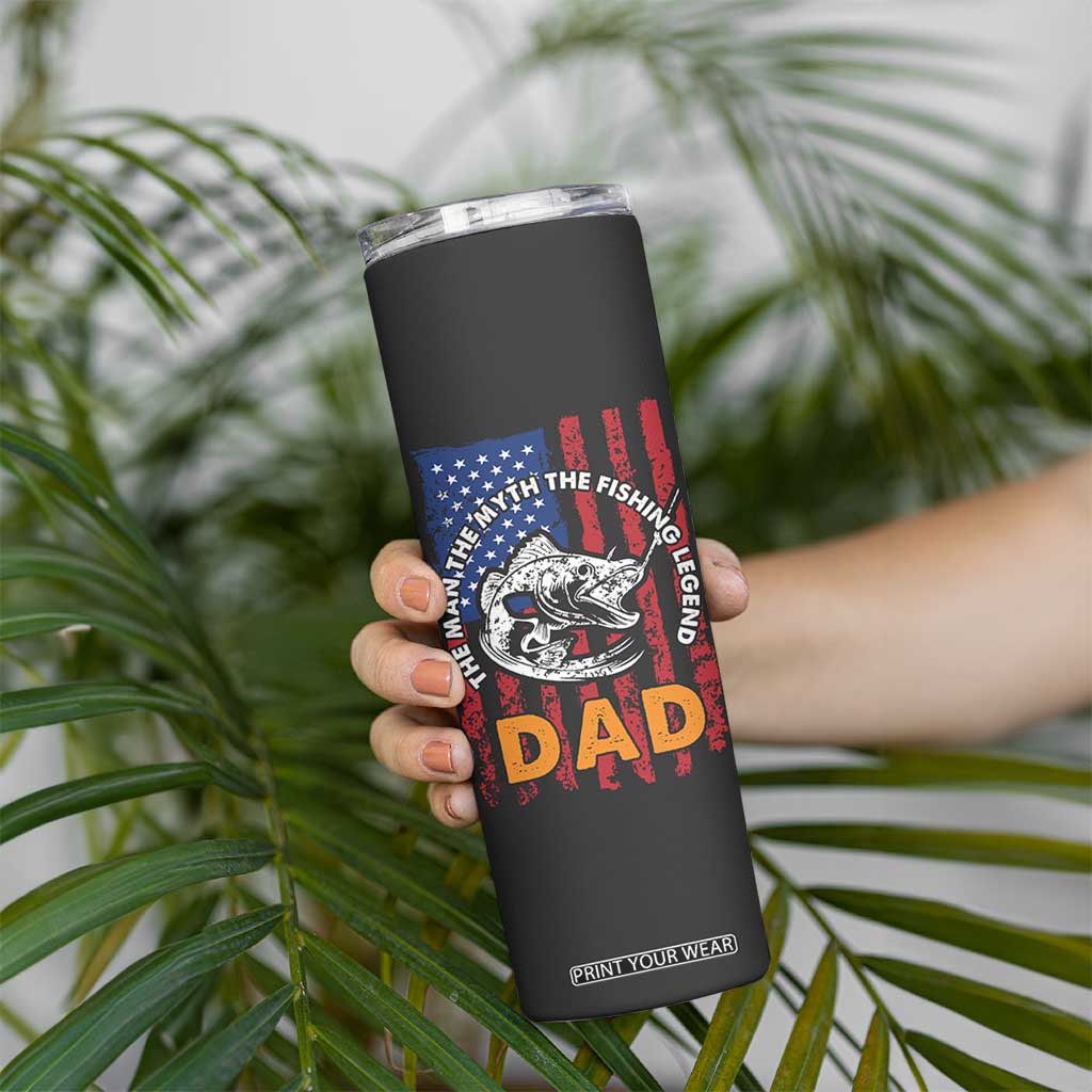 Funny Fishing Fathers Day Skinny Tumbler I Can't Work Today My Arm Is In A Cast Dad Gifts TB10 Print Your Wear