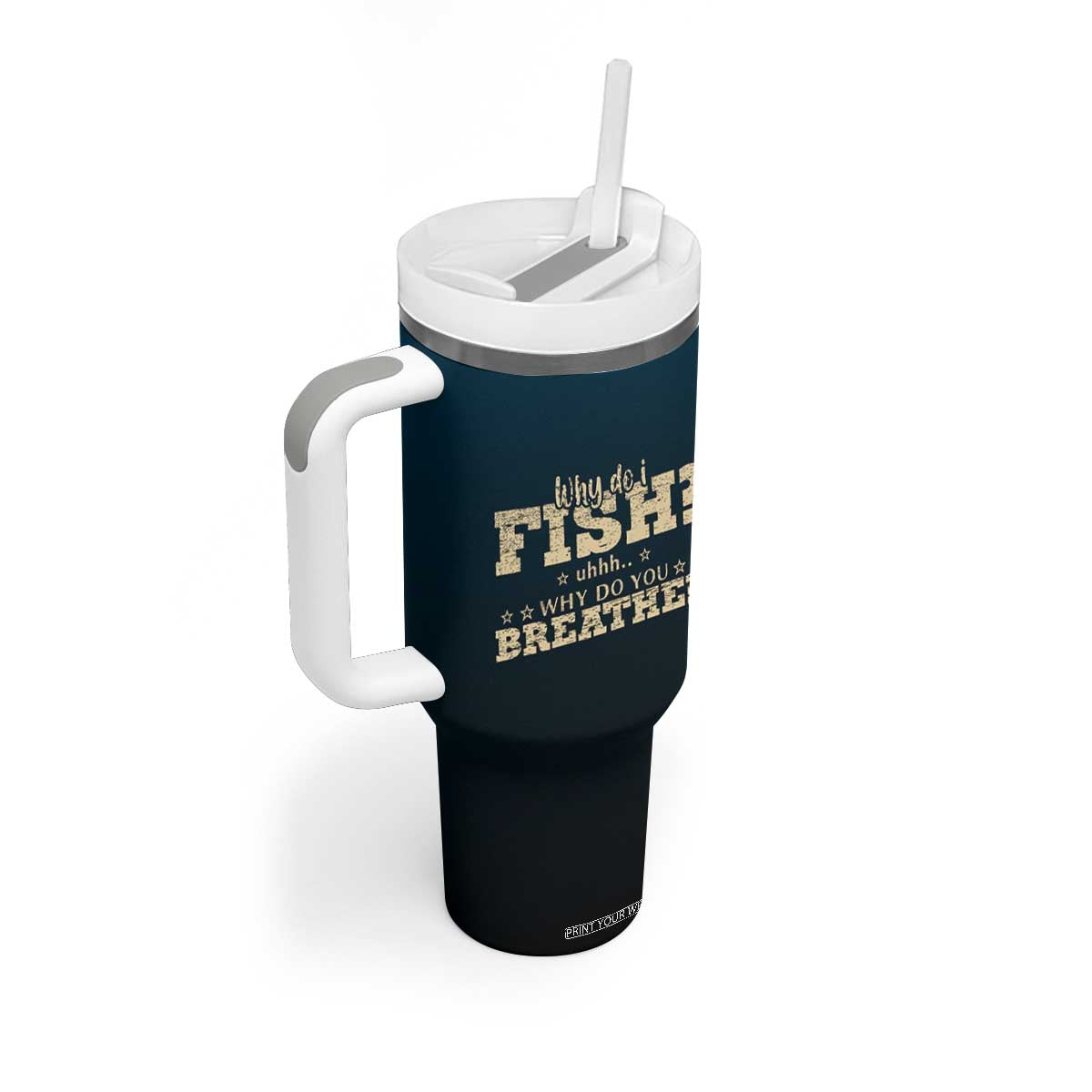 Fishing Gifts For Men Tumbler With Handle Eat Sleep Fish Repeat Bass Fishing TB10 Print Your Wear