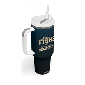 Fishing Gifts For Men Tumbler With Handle Eat Sleep Fish Repeat Bass Fishing TB10 Print Your Wear