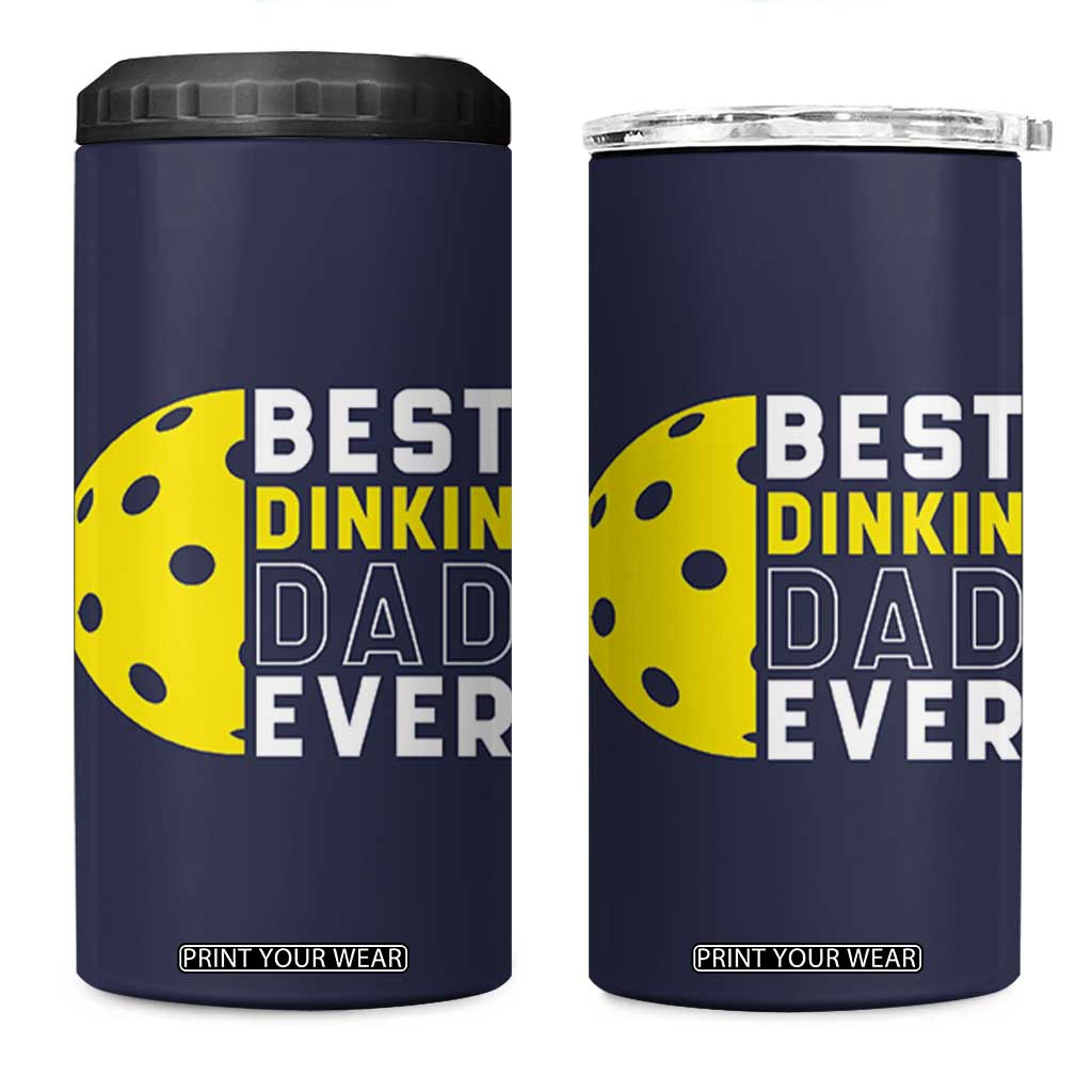 Funny Pickleball Dad 4 in 1 Can Cooler Tumbler Best Dinkin Dad Ever Fathers Day Gift TB10 One Size: 16 oz Navy Print Your Wear