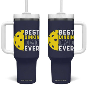 Funny Pickleball Dad Tumbler With Handle Best Dinkin Dad Ever Fathers Day Gift TB10 One Size: 40 oz Navy Print Your Wear