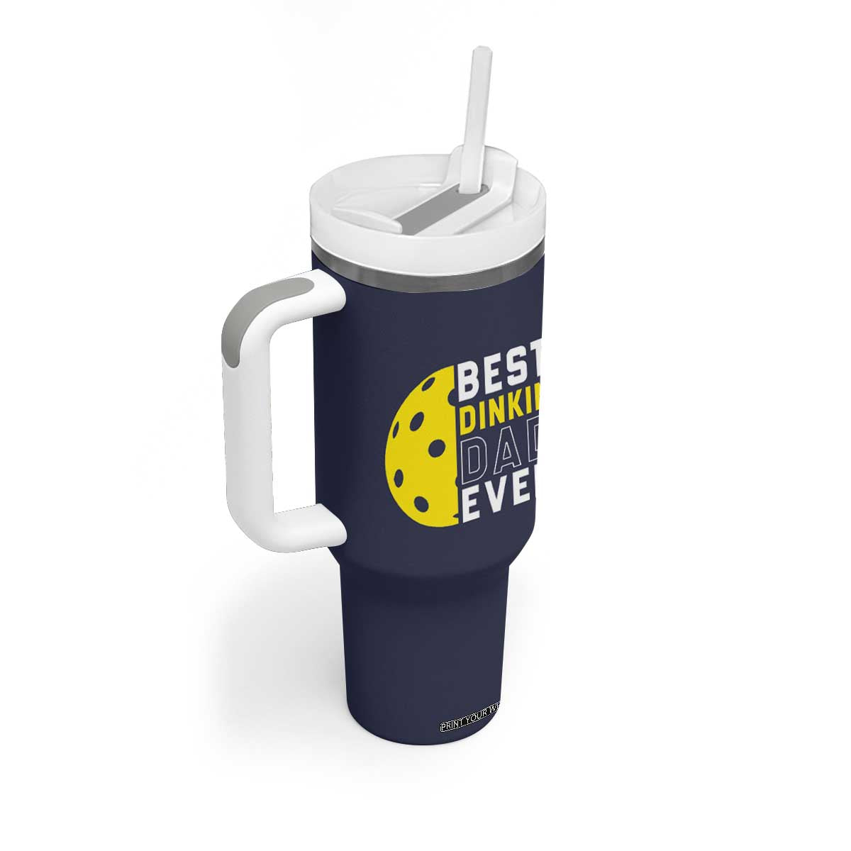 Funny Pickleball Dad Tumbler With Handle Best Dinkin Dad Ever Fathers Day Gift TB10 Print Your Wear