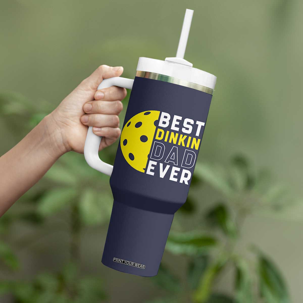 Funny Pickleball Dad Tumbler With Handle Best Dinkin Dad Ever Fathers Day Gift TB10 Print Your Wear