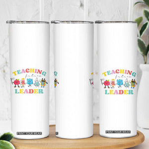 Teacher Skinny Tumbler Retro Teaching Future Leaders Groovy Teacher Back To School TB10 Print Your Wear