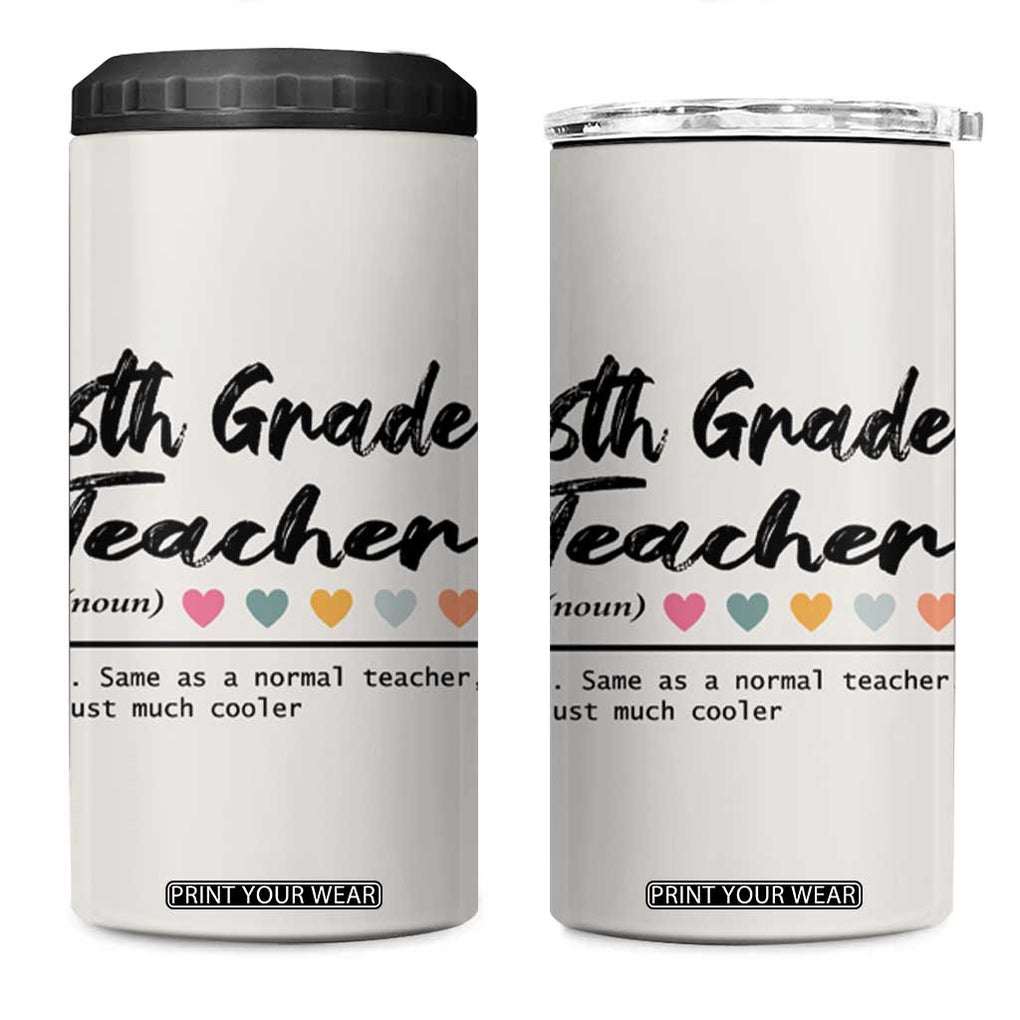 6th Grade Teacher Definition 4 in 1 Can Cooler Tumbler Funny Sixth Grade Vibes Back To School TB10 One Size: 16 oz Beige Print Your Wear