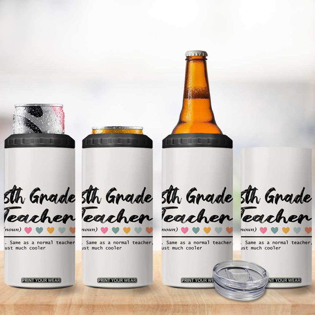 6th Grade Teacher Definition 4 in 1 Can Cooler Tumbler Funny Sixth Grade Vibes Back To School TB10 Print Your Wear