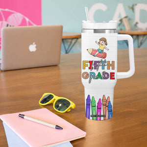 Fifth Grade Tumbler With Handle Teacher Back to School TB10 Print Your Wear