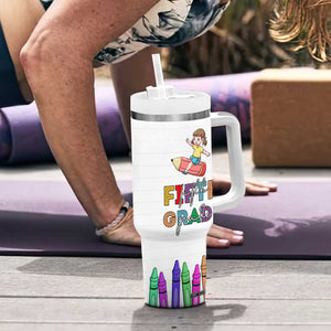 Fifth Grade Tumbler With Handle Teacher Back to School TB10 Print Your Wear