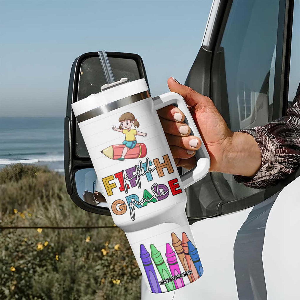 Fifth Grade Tumbler With Handle Teacher Back to School TB10 Print Your Wear