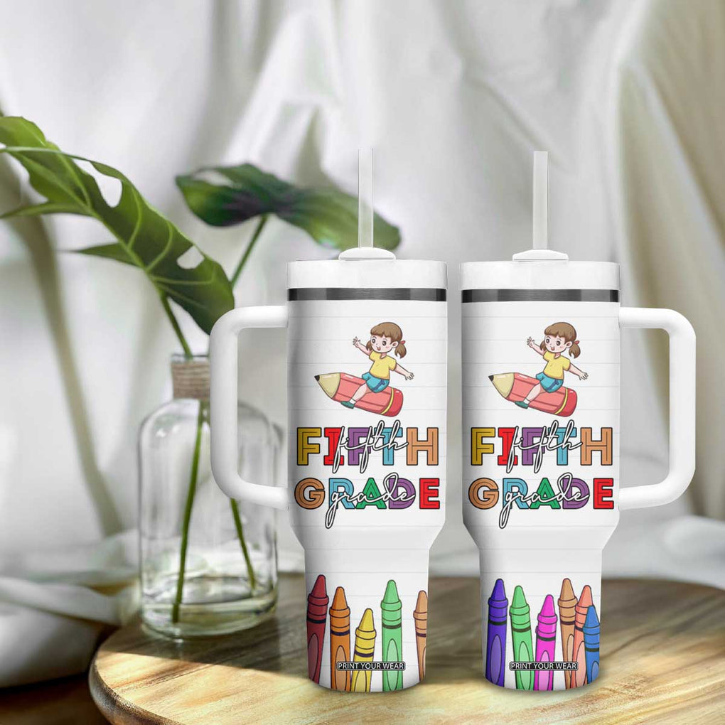 Fifth Grade Tumbler With Handle Teacher Back to School TB10 Print Your Wear