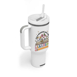 Teacher Gift Tumbler With Handle It's A Beautiful Day For Learning Students TB10 Print Your Wear