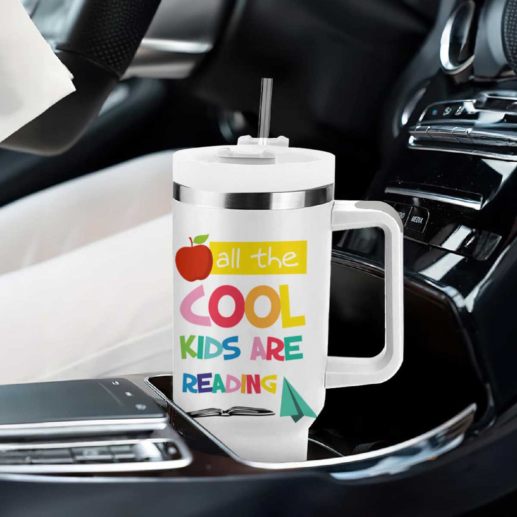 Teacher Tumbler With Handle All The Cool Kids Are Reading TB10 Print Your Wear