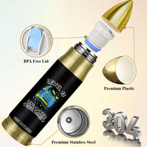 13th Birthday Gift Bullet Tumbler Boys Level 13 Unlocked Official Teenager Gaming