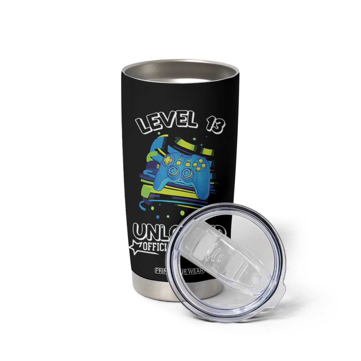 13th Birthday Gift Tumbler Cup Boys Level 13 Unlocked Official Teenager Gaming TB10 Print Your Wear