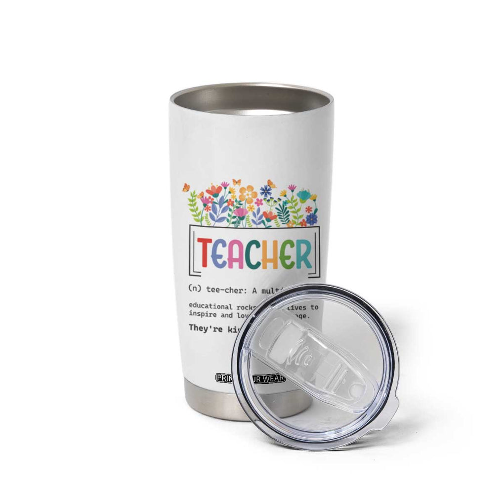 Teacher Appreciation Tumbler Cup Back To School Wildflower Inspirational Teaching TB10 Print Your Wear