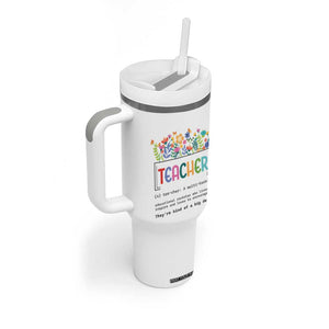 Teacher Appreciation Tumbler With Handle Back To School Wildflower Inspirational Teaching TB10 Print Your Wear