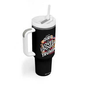 Trump 2024 Dog Lovers Tumbler With Handle Just A Girl Who Loves Dogs And Trump TB10 Print Your Wear