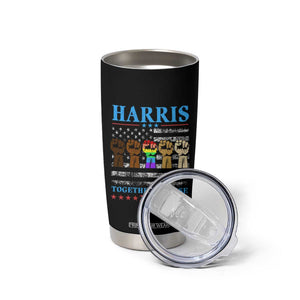Madam President 2024 Election Tumbler Cup Kamala Harris LGBTQ Gay Pride Lesbian Together We Rise American Fist American Flag TB10 Print Your Wear