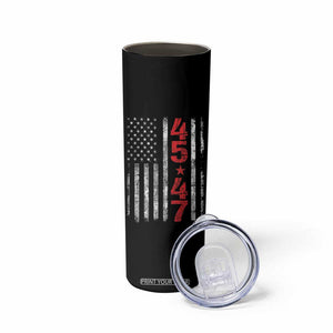 Trump 2024 Election Skinny Tumbler 45-47 American US Flag 47th TB10 Print Your Wear