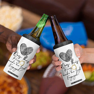 Bridal Shower 4 in 1 Can Cooler Tumbler Does This Ring Make Me Look Engaged - Wedding Gifts TB10 Print Your Wear