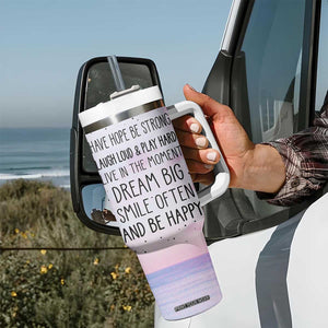 Funny Inspirational Tumbler With Handle Have Hope Be Strong Motivational Quote TB10 Print Your Wear